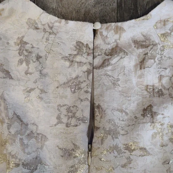 Max and Cleo Dress sz4 Metallic Pockets Keyhole Back Hidden Zipper - Picture 6 of 6